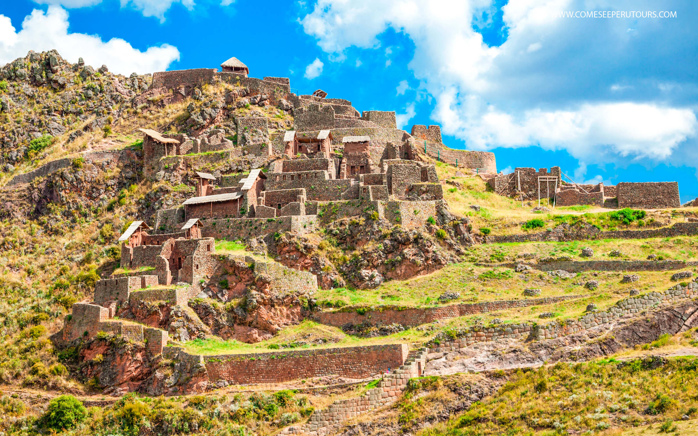 exploring the ruins of pisac from ollantaytambo