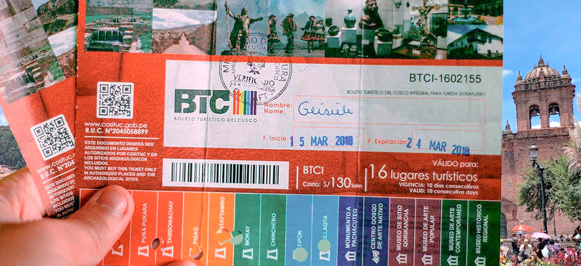 Cusco Tourist Ticket