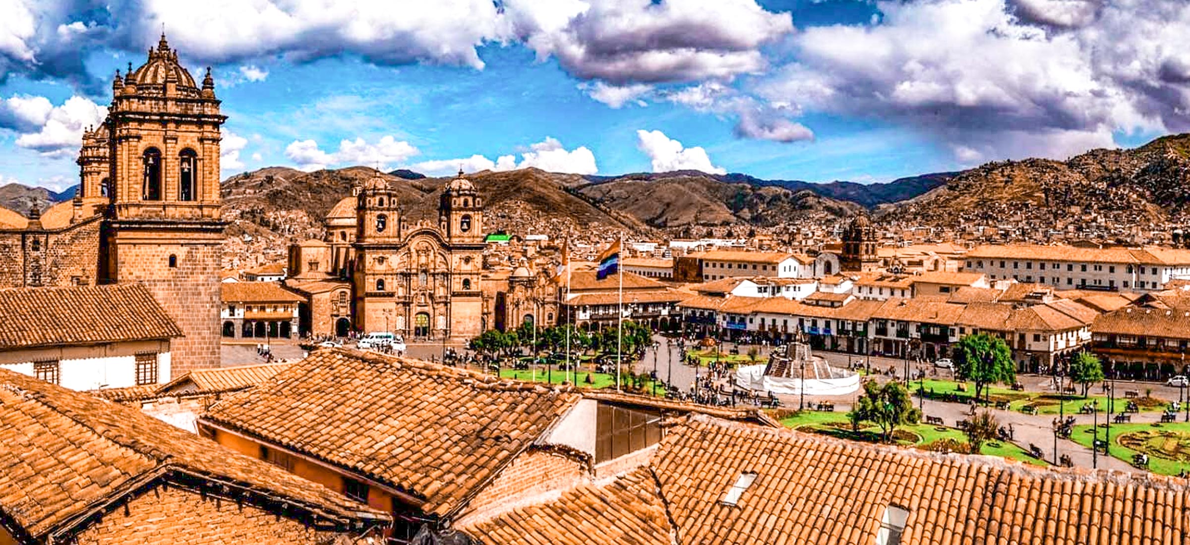 View of Plaza de Armas of Cusco City