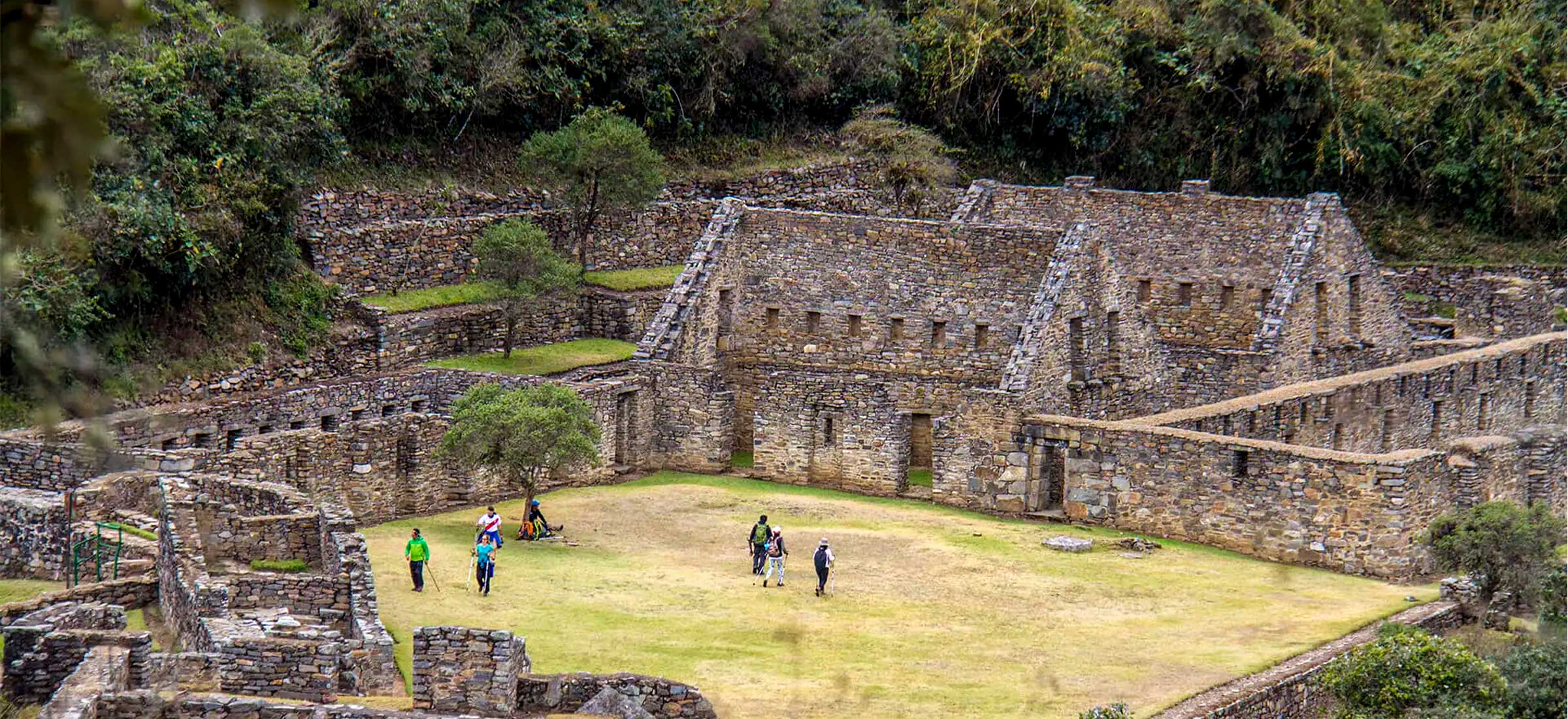 Ruins of Choquequirao, ancient Inca site in the Andes